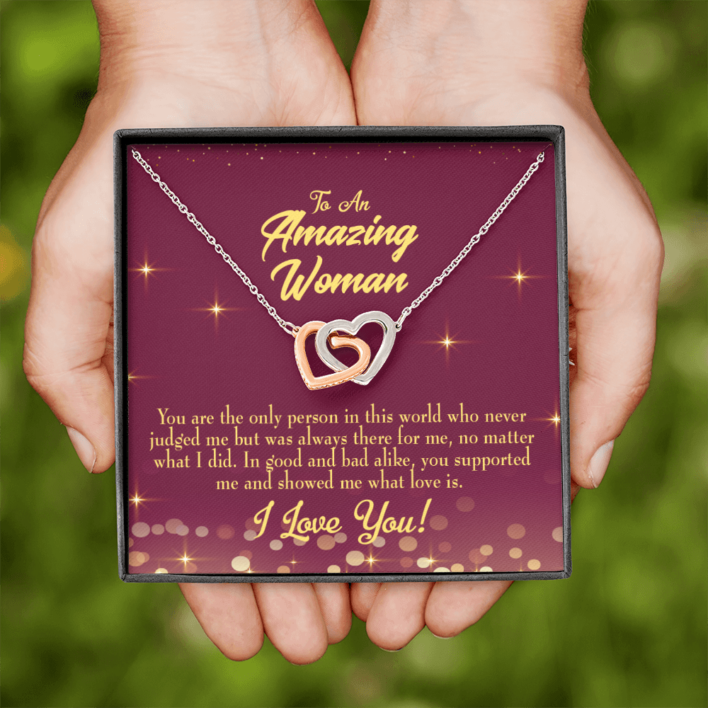 To Mom Who Never Judged Inseparable Necklace-Express Your Love Gifts