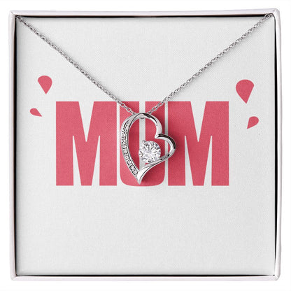 To Mom Wife Mum Boss Forever Necklace w Message Card-Express Your Love Gifts