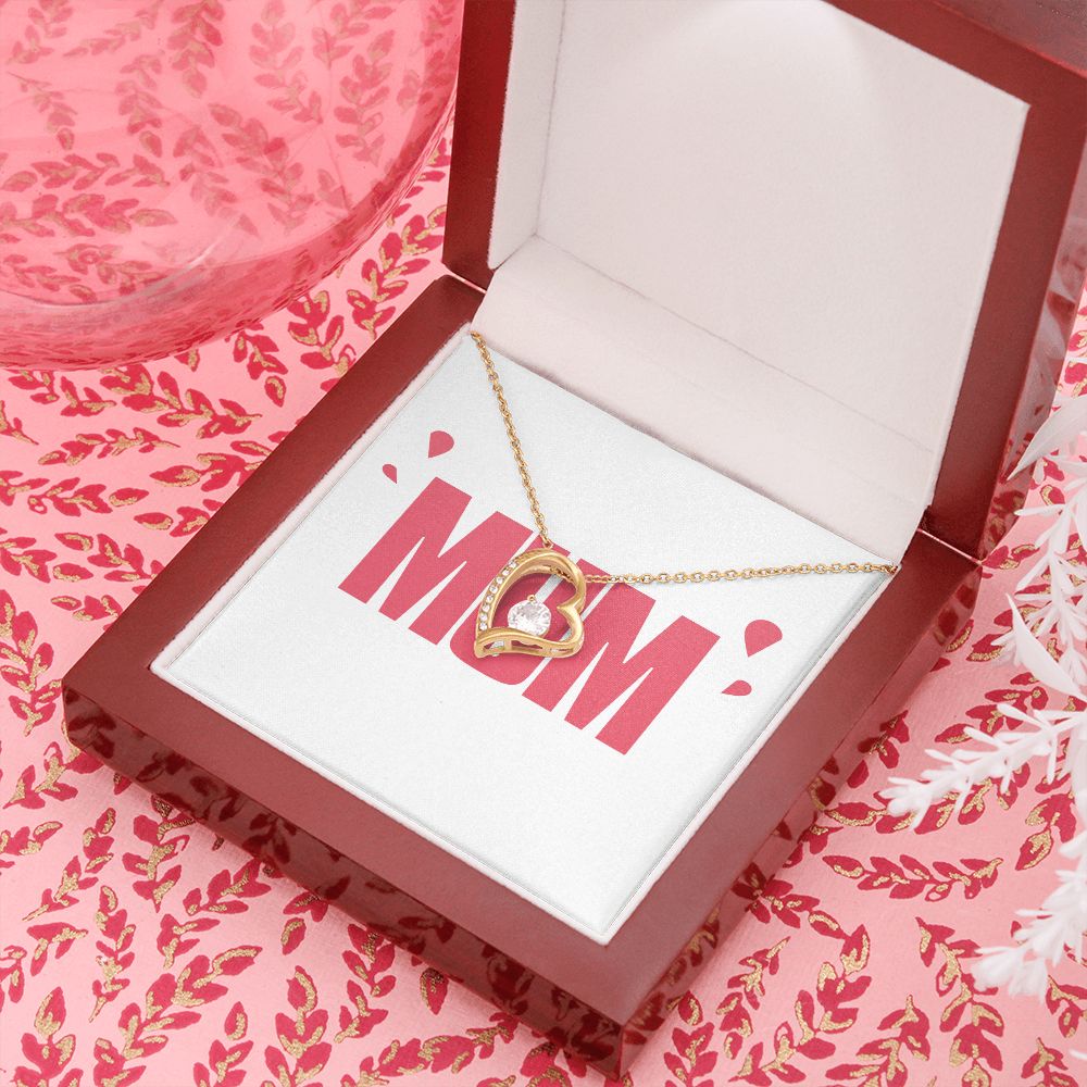 To Mom Wife Mum Boss Forever Necklace w Message Card-Express Your Love Gifts