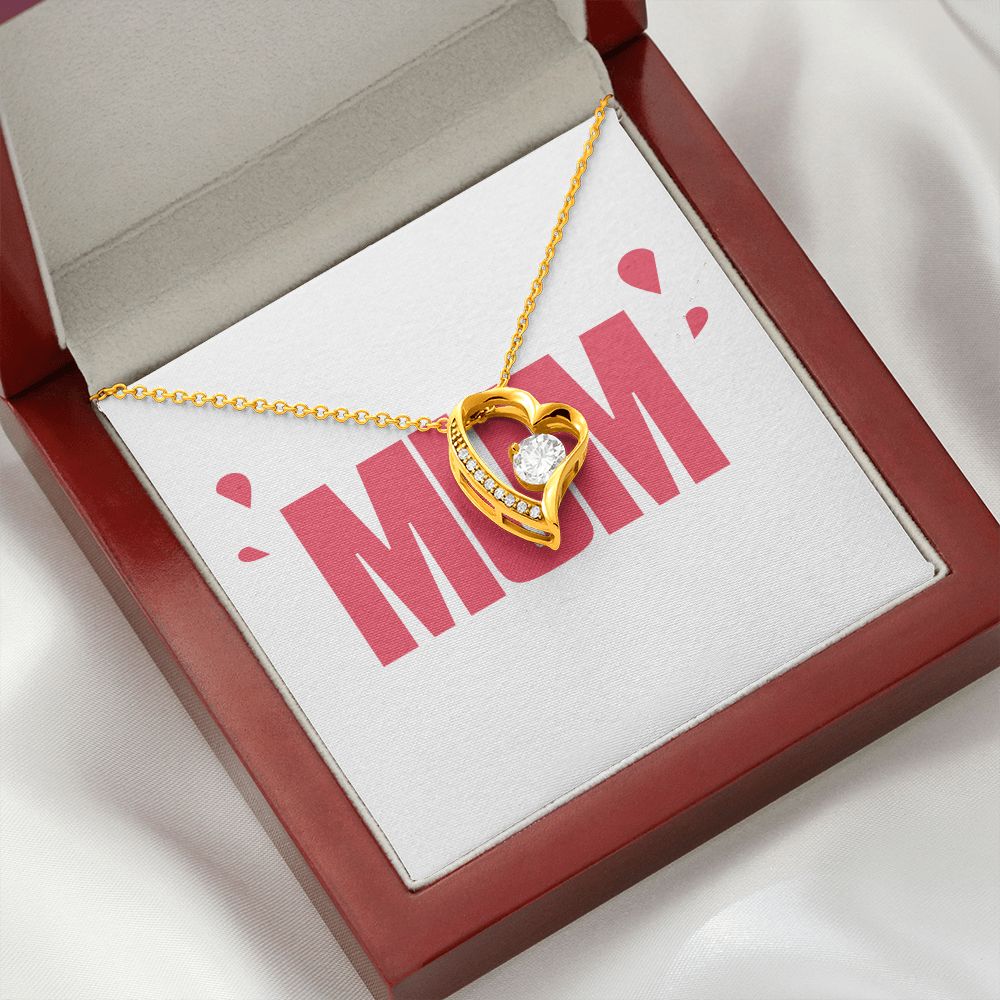 To Mom Wife Mum Boss Forever Necklace w Message Card-Express Your Love Gifts