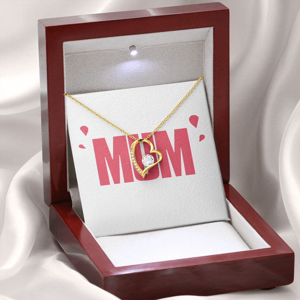 To Mom Wife Mum Boss Forever Necklace w Message Card-Express Your Love Gifts
