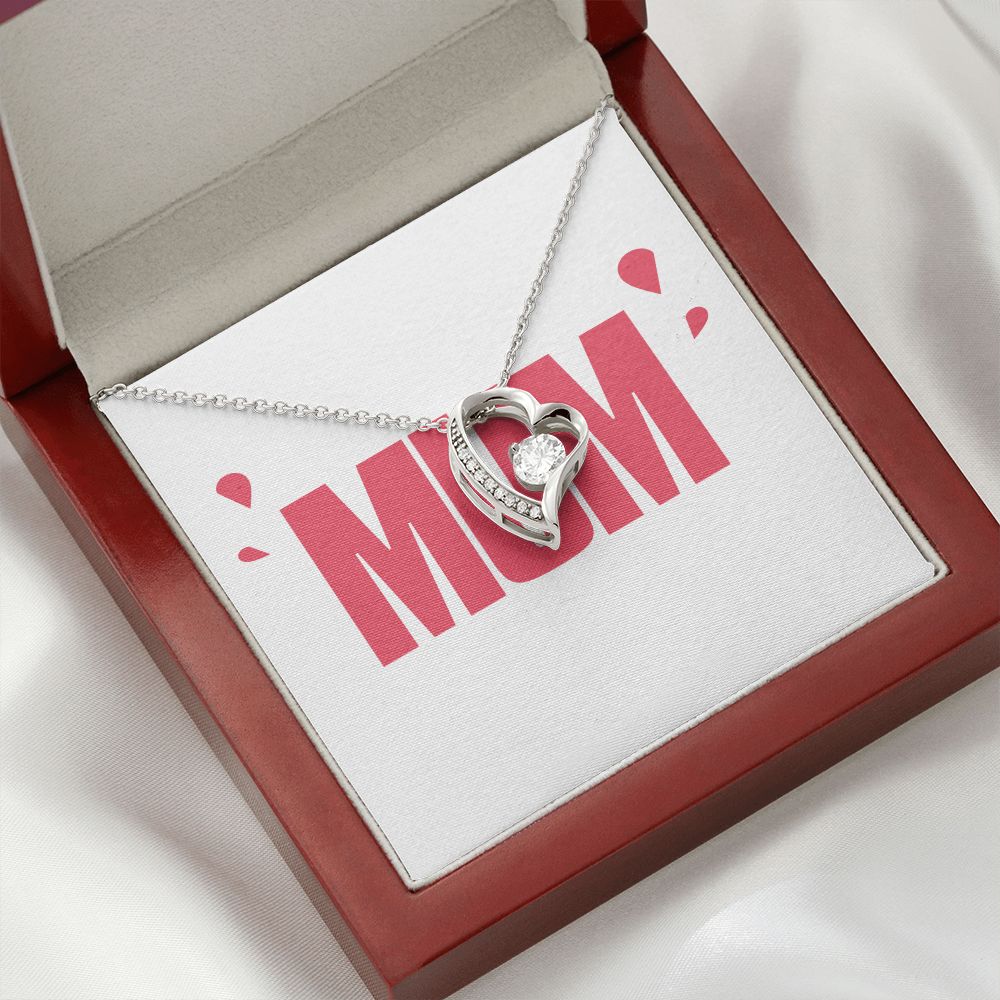 To Mom Wife Mum Boss Forever Necklace w Message Card-Express Your Love Gifts