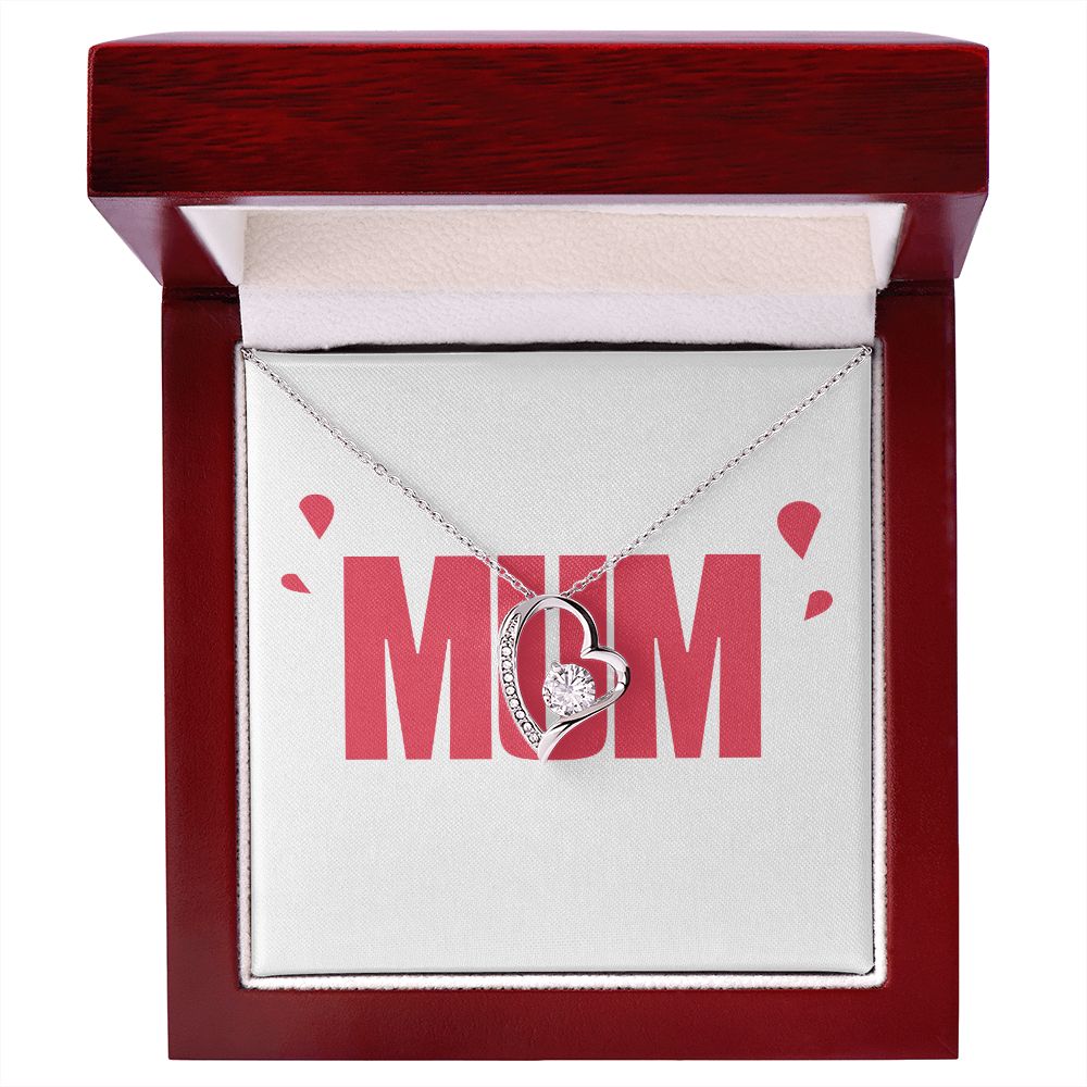 To Mom Wife Mum Boss Forever Necklace w Message Card-Express Your Love Gifts