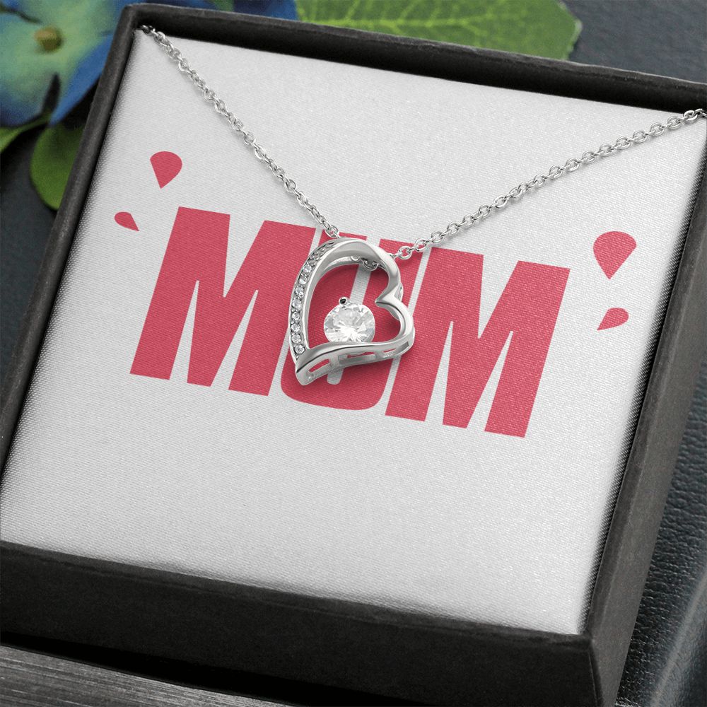 To Mom Wife Mum Boss Forever Necklace w Message Card-Express Your Love Gifts