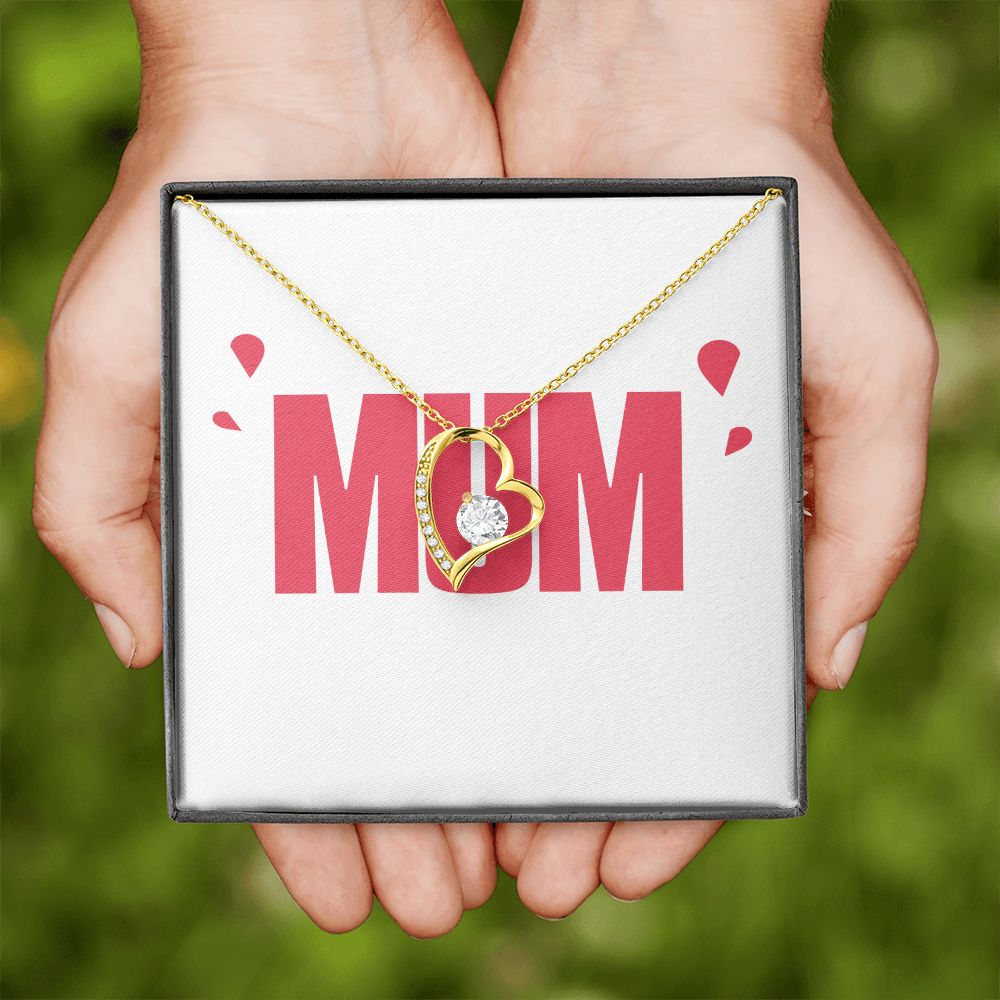 To Mom Wife Mum Boss Forever Necklace w Message Card-Express Your Love Gifts