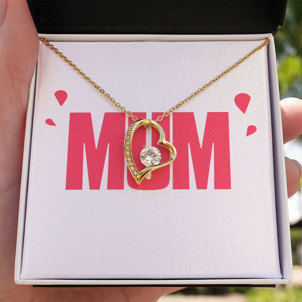 To Mom Wife Mum Boss Forever Necklace w Message Card-Express Your Love Gifts