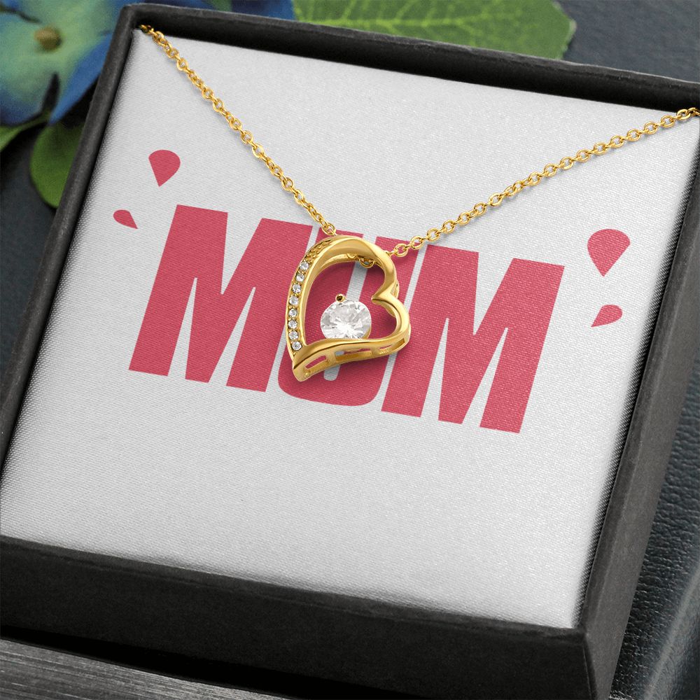 To Mom Wife Mum Boss Forever Necklace w Message Card-Express Your Love Gifts