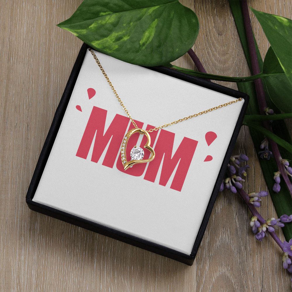To Mom Wife Mum Boss Forever Necklace w Message Card-Express Your Love Gifts