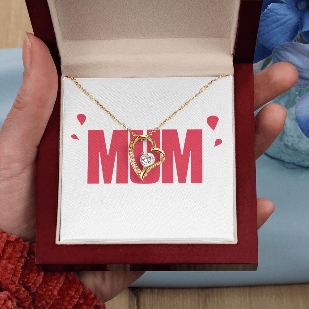 To Mom Wife Mum Boss Forever Necklace w Message Card-Express Your Love Gifts