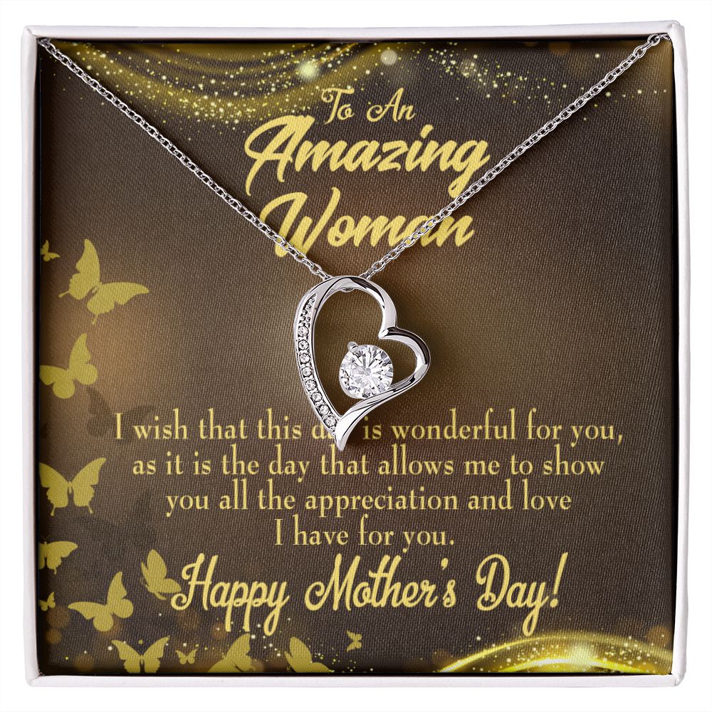 To Mom Wish This Day Forever Necklace w Message Card-Express Your Love Gifts
