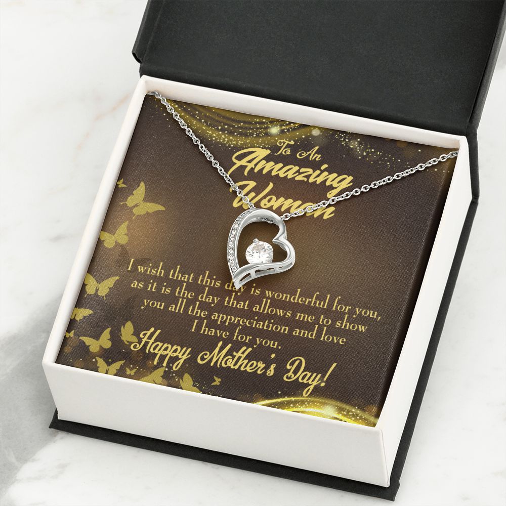 To Mom Wish This Day Forever Necklace w Message Card-Express Your Love Gifts