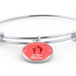 To Mom With Love Circle Pendant Bangle Stainless Steel or 18k Gold 18-22"-Express Your Love Gifts
