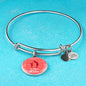 To Mom With Love Circle Pendant Bangle Stainless Steel or 18k Gold 18-22"-Express Your Love Gifts