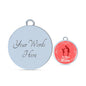 To Mom With Love Circle Pendant Bangle Stainless Steel or 18k Gold 18-22"-Express Your Love Gifts