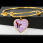 To Mom With Love Heart Bangle Stainless Steel or 18k Gold 18-22"-Express Your Love Gifts