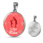 To Mom With Love Mom Gift Circle Necklace Stainless Steel or 18k Gold 18-22"-Express Your Love Gifts
