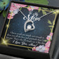 To Mom Words Not Enough Forever Necklace w Message Card-Express Your Love Gifts