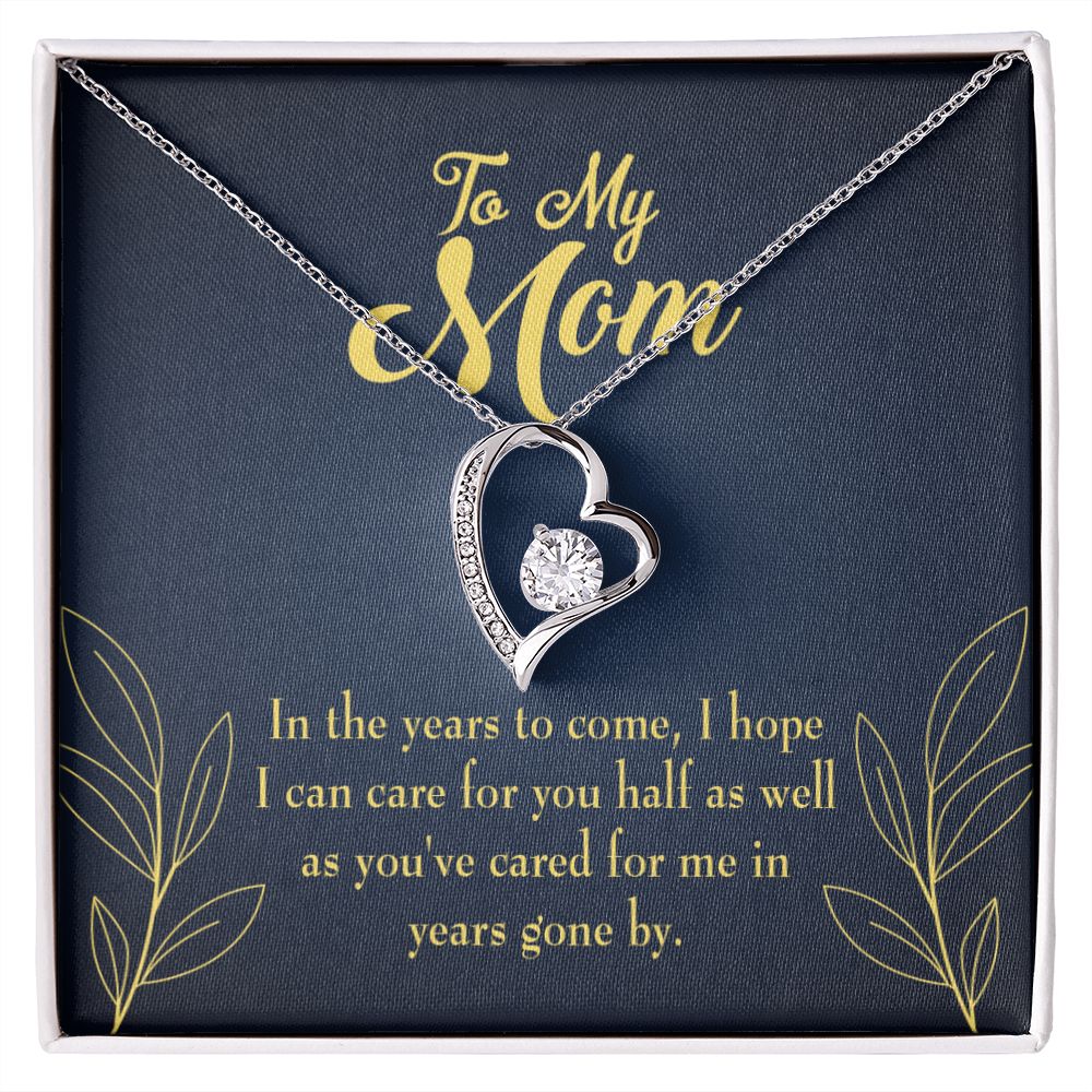 To Mom Years to Come Forever Necklace w Message Card-Express Your Love Gifts