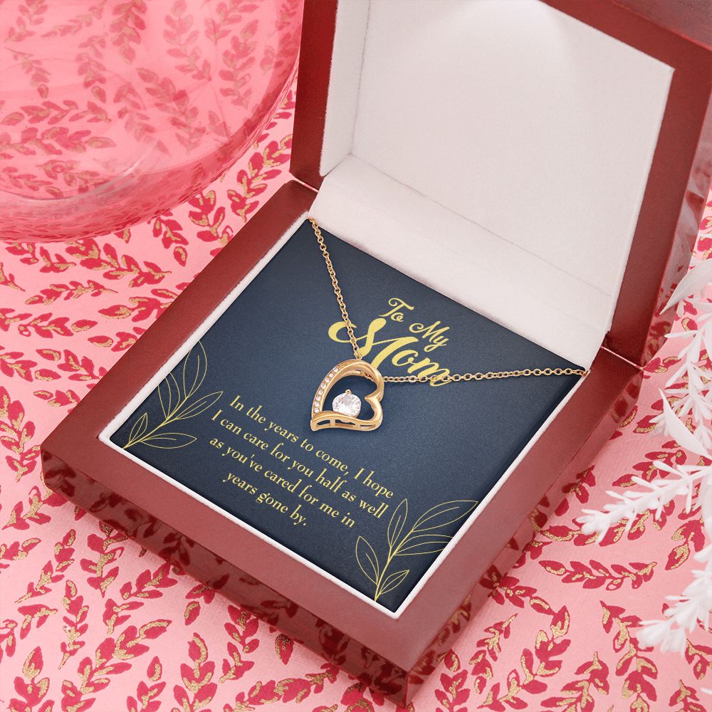 To Mom Years to Come Forever Necklace w Message Card-Express Your Love Gifts
