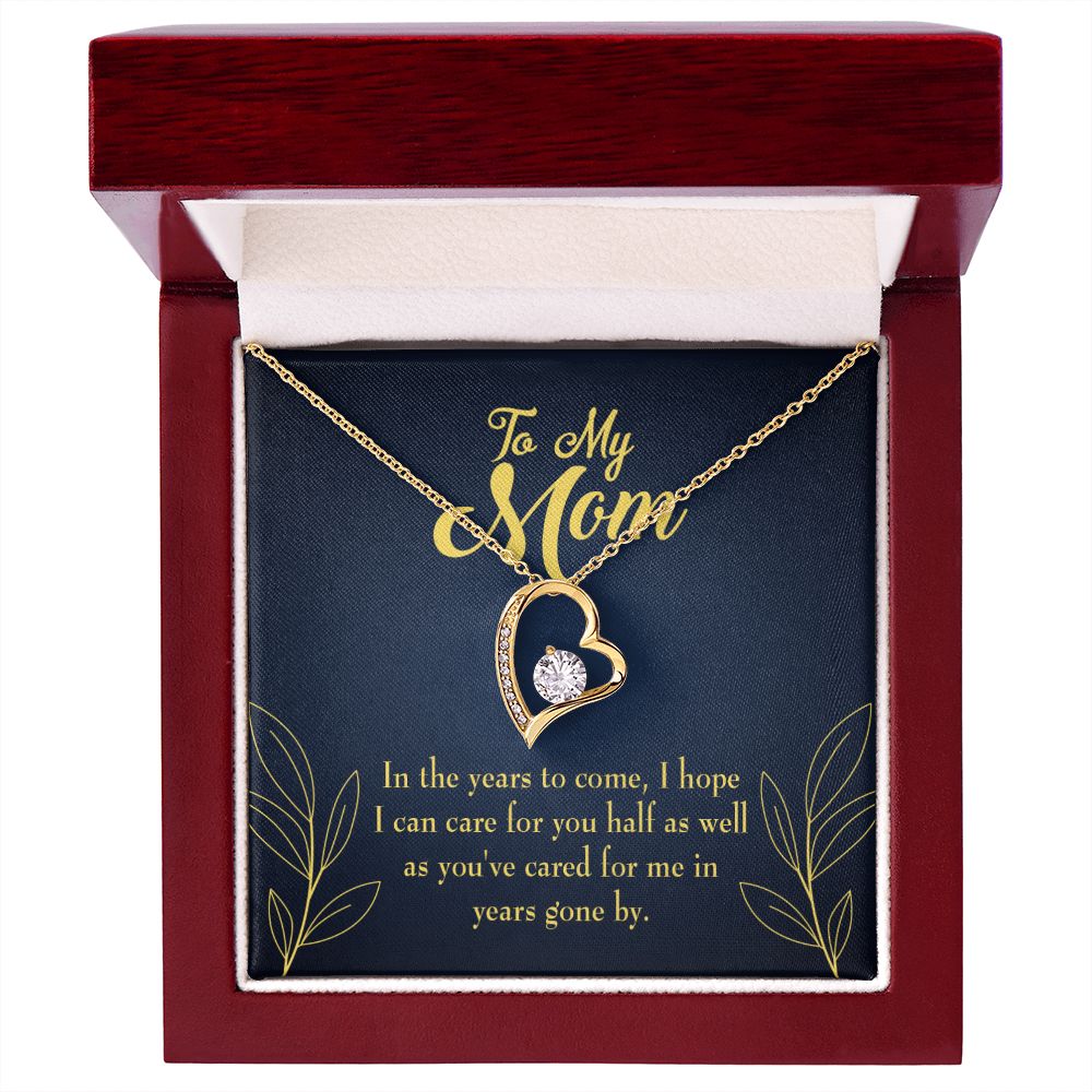 To Mom Years to Come Forever Necklace w Message Card-Express Your Love Gifts