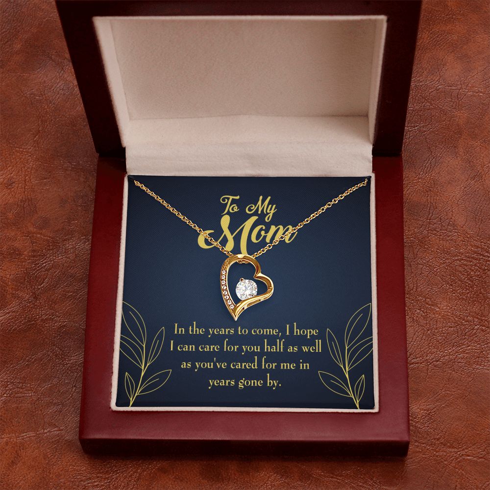 To Mom Years to Come Forever Necklace w Message Card-Express Your Love Gifts