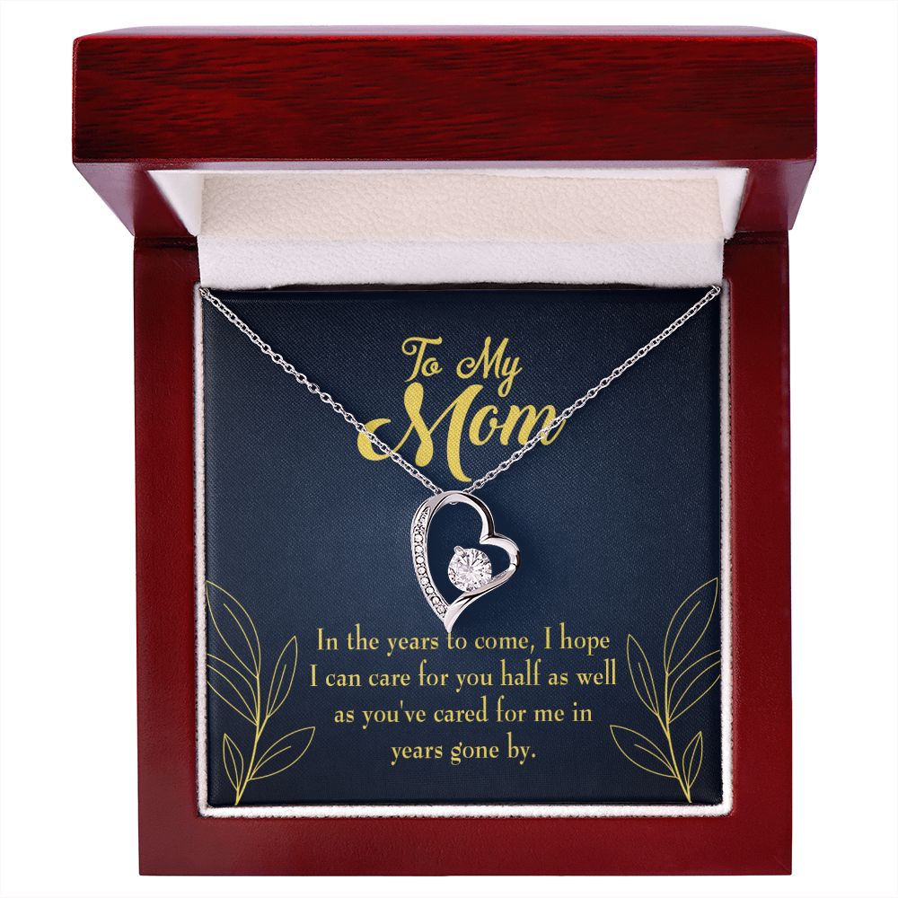 To Mom Years to Come Forever Necklace w Message Card-Express Your Love Gifts