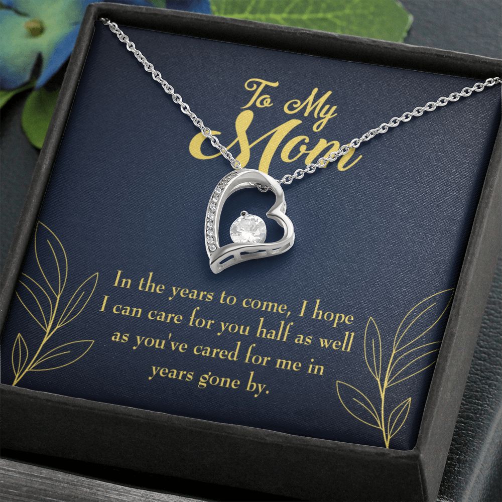 To Mom Years to Come Forever Necklace w Message Card-Express Your Love Gifts