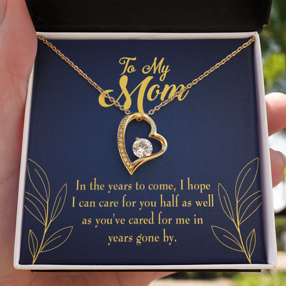 To Mom Years to Come Forever Necklace w Message Card-Express Your Love Gifts