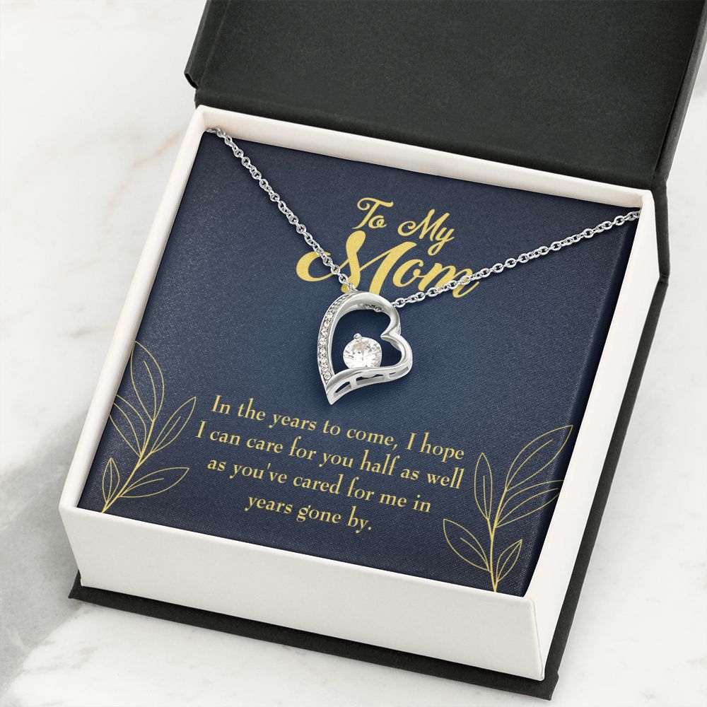 To Mom Years to Come Forever Necklace w Message Card-Express Your Love Gifts