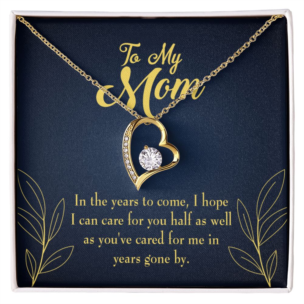 To Mom Years to Come Forever Necklace w Message Card-Express Your Love Gifts