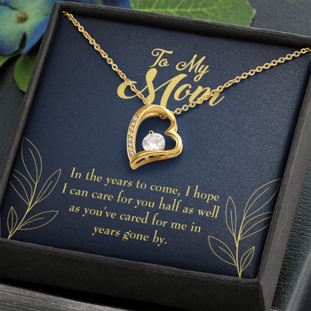 To Mom Years to Come Forever Necklace w Message Card-Express Your Love Gifts