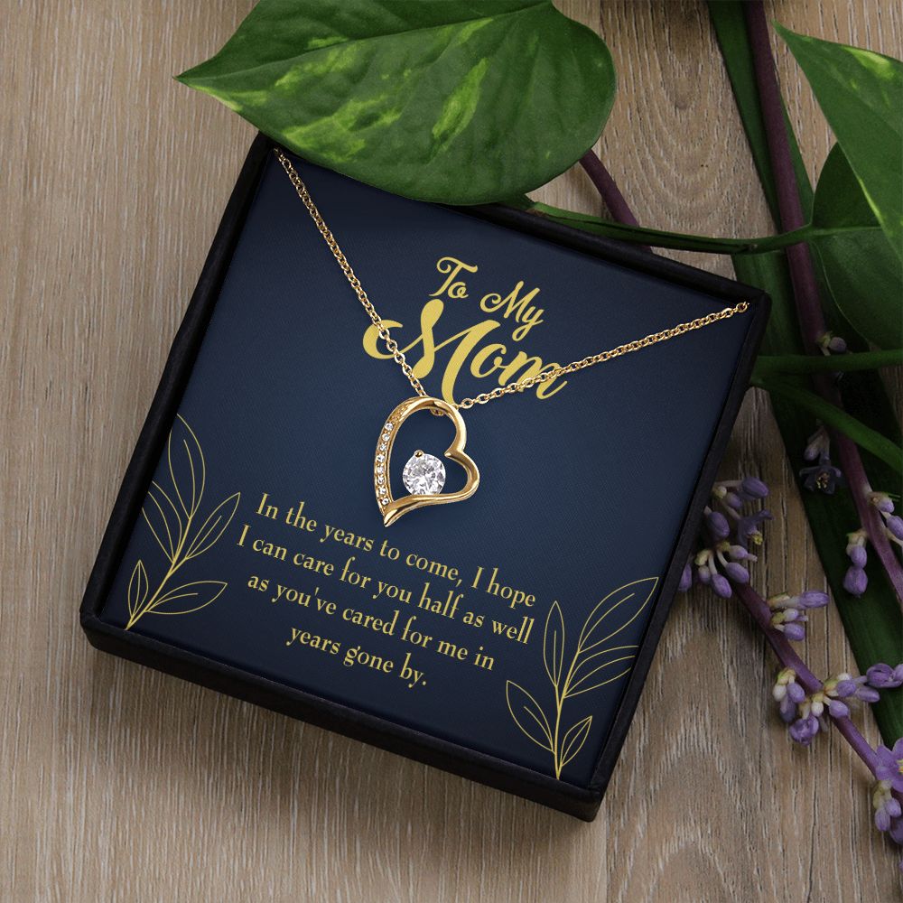 To Mom Years to Come Forever Necklace w Message Card-Express Your Love Gifts