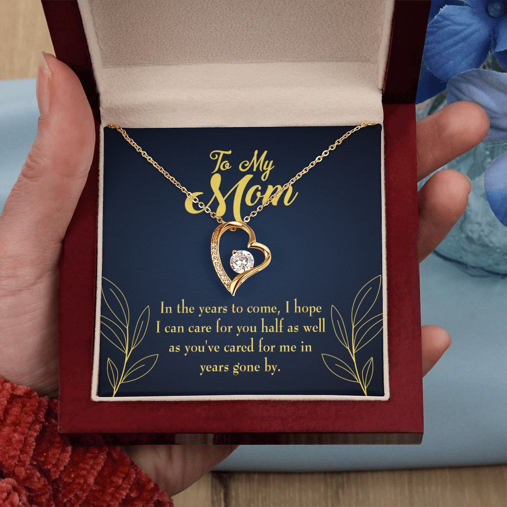 To Mom Years to Come Forever Necklace w Message Card-Express Your Love Gifts