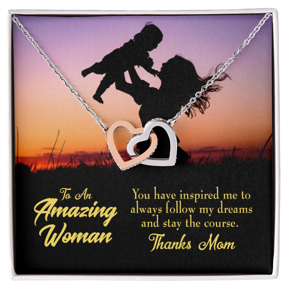 To Mom You Inspired Me toFollow my Dreams Inseparable Necklace-Express Your Love Gifts
