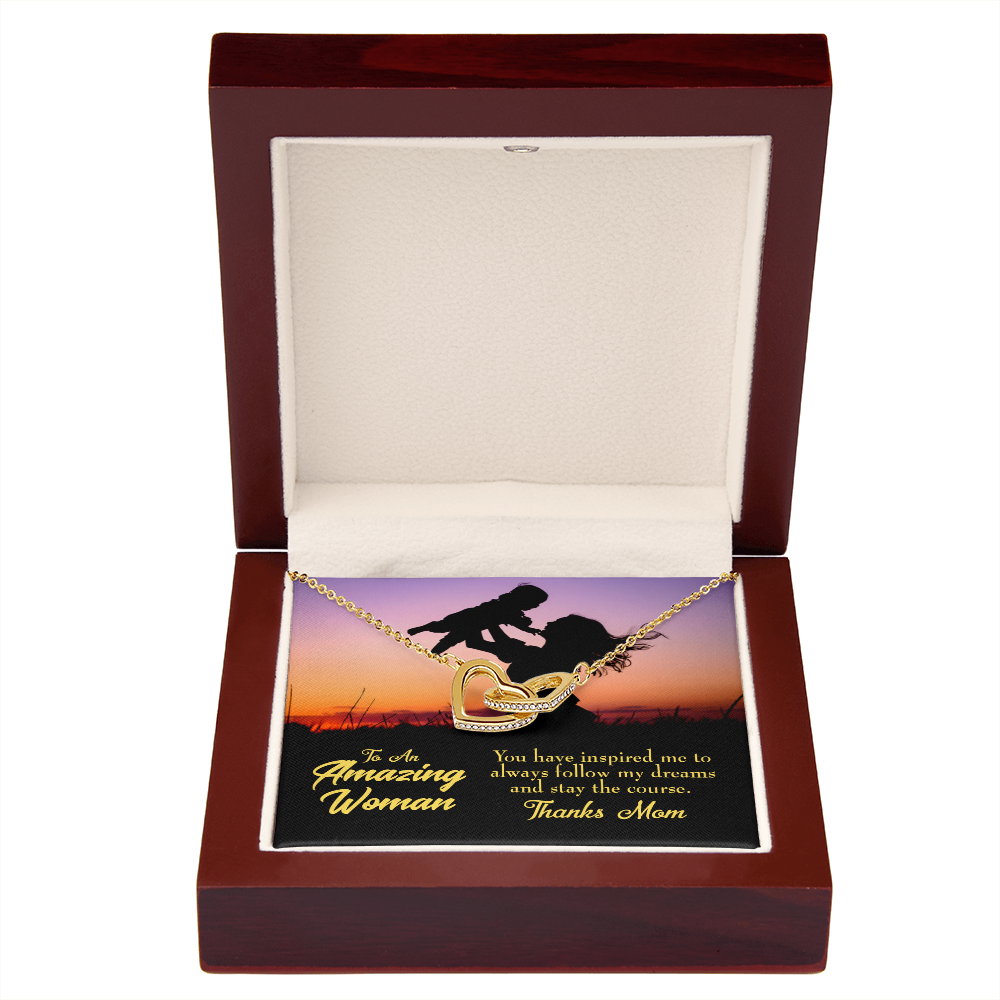 To Mom You Inspired Me toFollow my Dreams Inseparable Necklace-Express Your Love Gifts