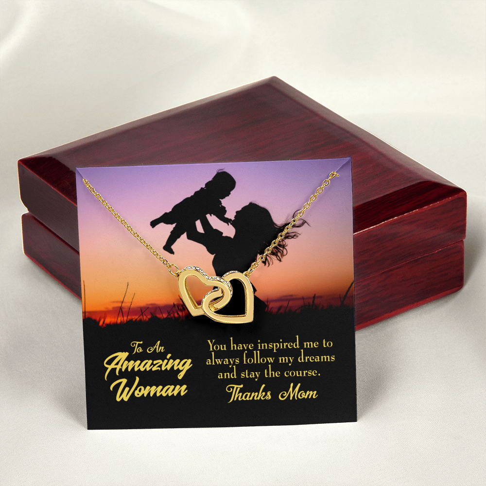 To Mom You Inspired Me toFollow my Dreams Inseparable Necklace-Express Your Love Gifts