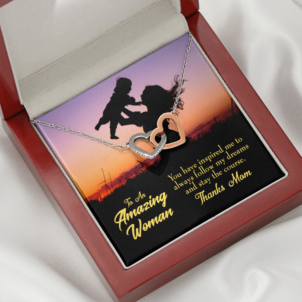 To Mom You Inspired Me toFollow my Dreams Inseparable Necklace-Express Your Love Gifts