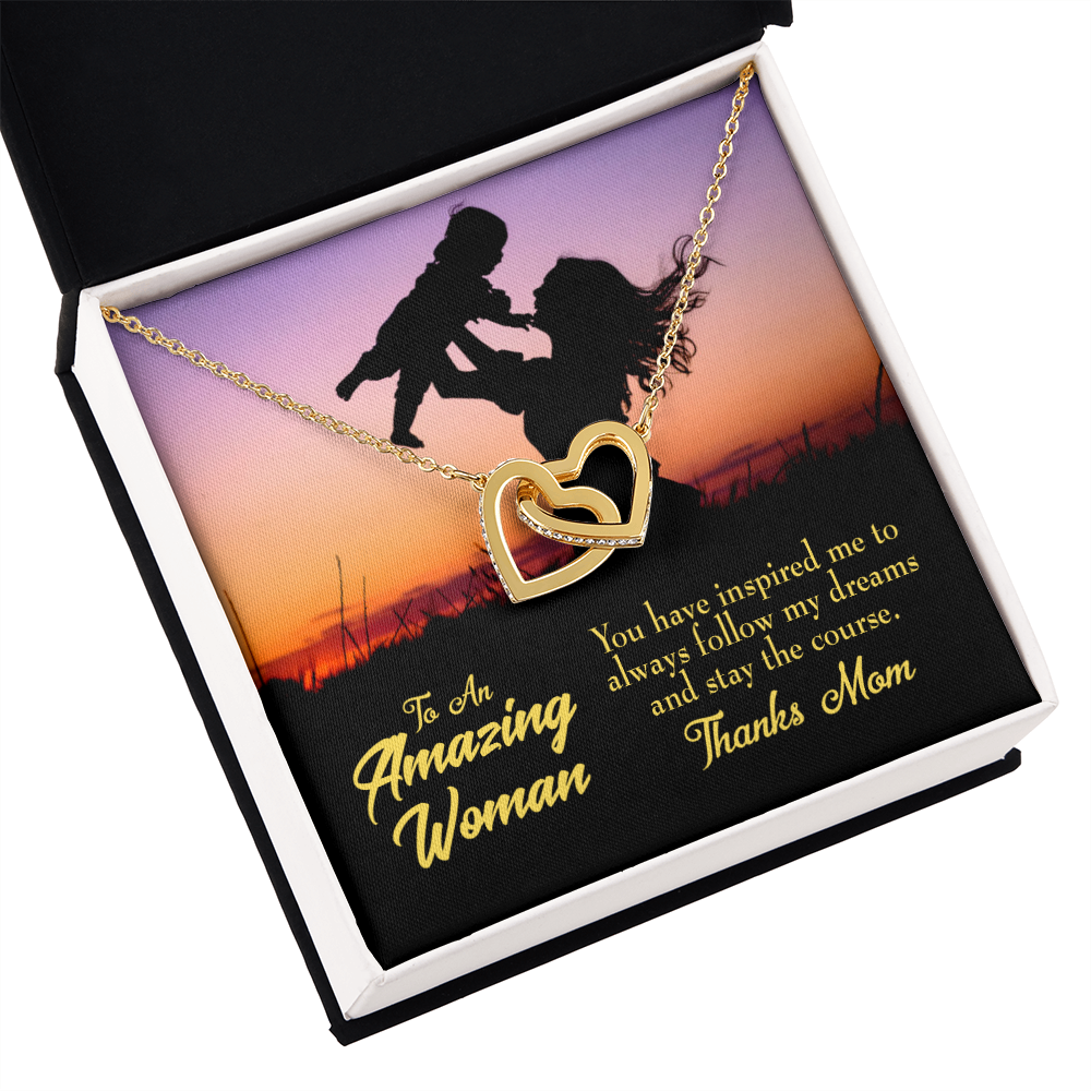 To Mom You Inspired Me toFollow my Dreams Inseparable Necklace-Express Your Love Gifts