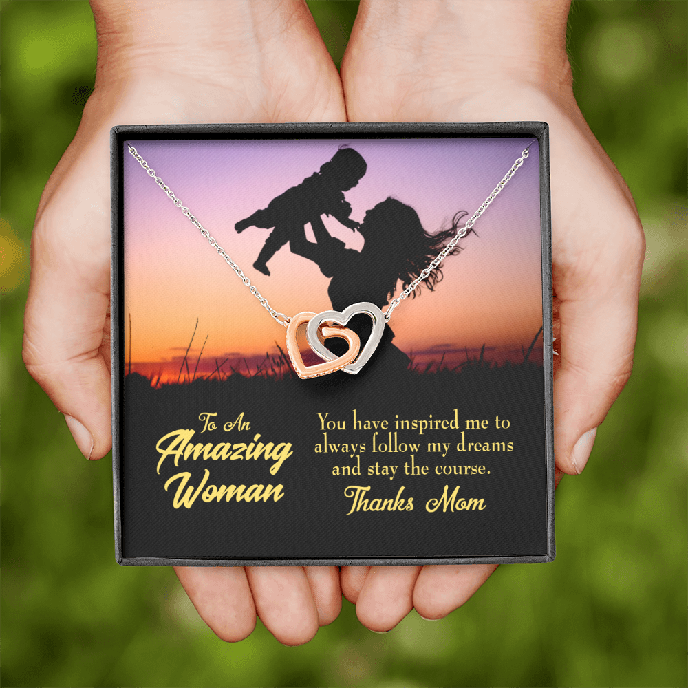 To Mom You Inspired Me toFollow my Dreams Inseparable Necklace-Express Your Love Gifts