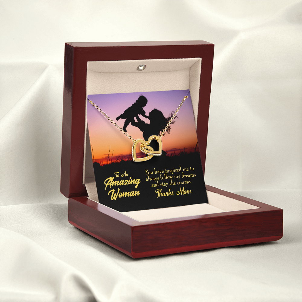 To Mom You Inspired Me toFollow my Dreams Inseparable Necklace-Express Your Love Gifts