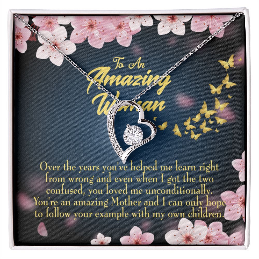 To Mom You Loved Me Forever Necklace w Message Card-Express Your Love Gifts