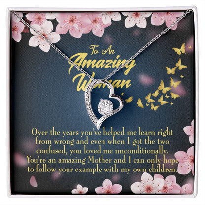 To Mom You Loved Me Forever Necklace w Message Card-Express Your Love Gifts