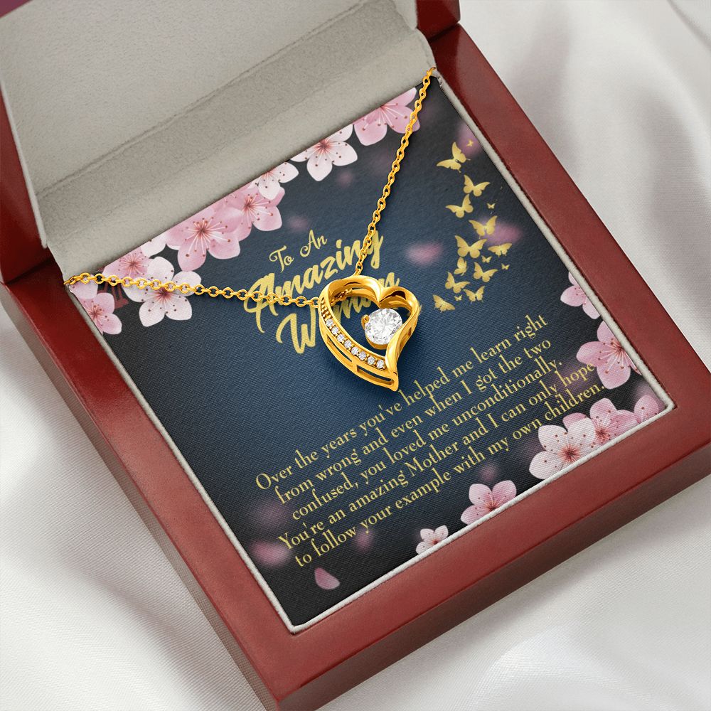 To Mom You Loved Me Forever Necklace w Message Card-Express Your Love Gifts