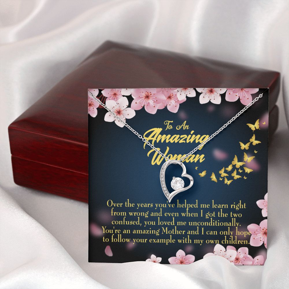 To Mom You Loved Me Forever Necklace w Message Card-Express Your Love Gifts