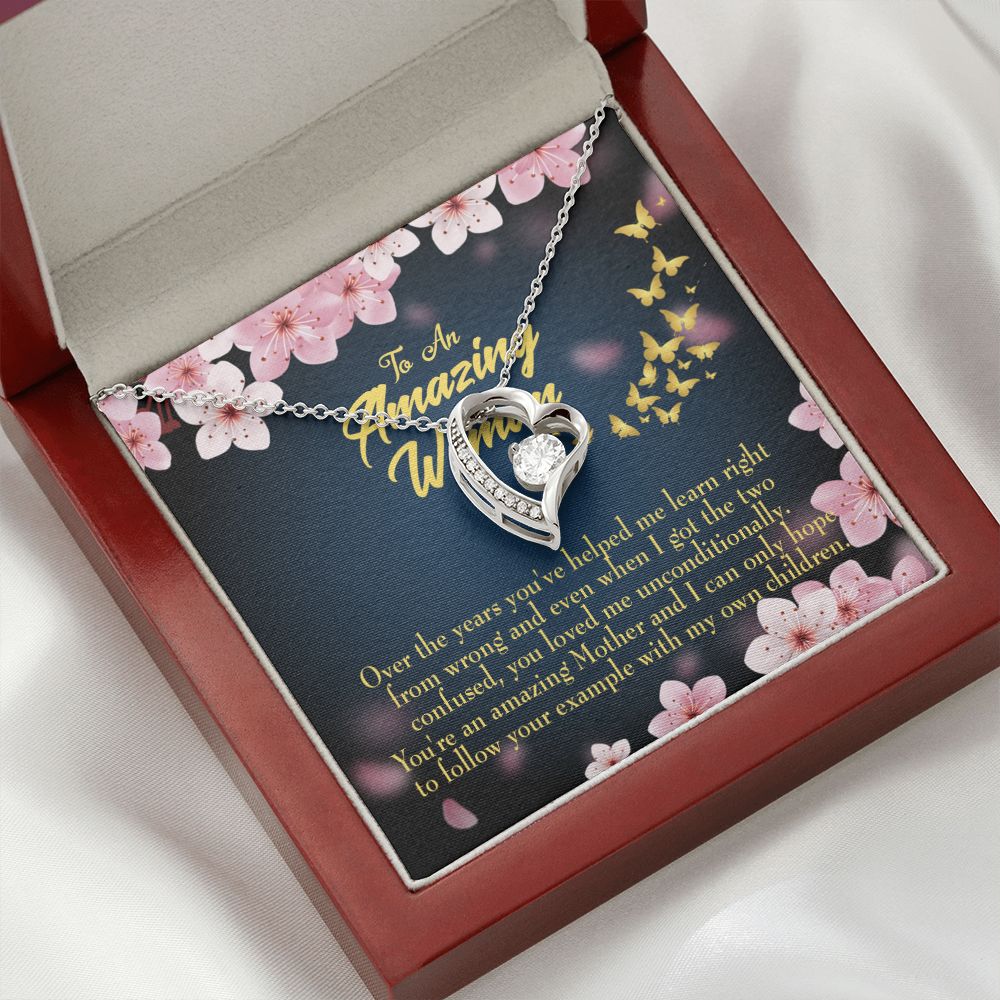 To Mom You Loved Me Forever Necklace w Message Card-Express Your Love Gifts