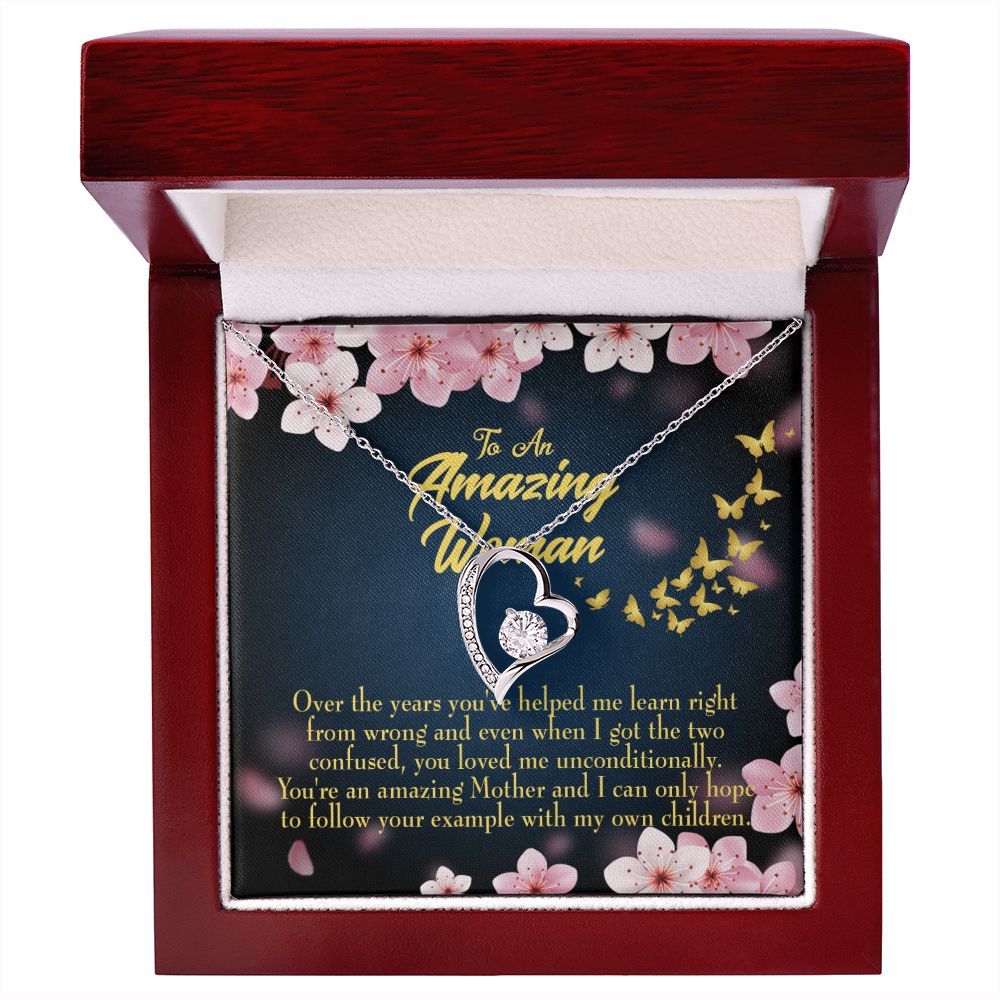 To Mom You Loved Me Forever Necklace w Message Card-Express Your Love Gifts