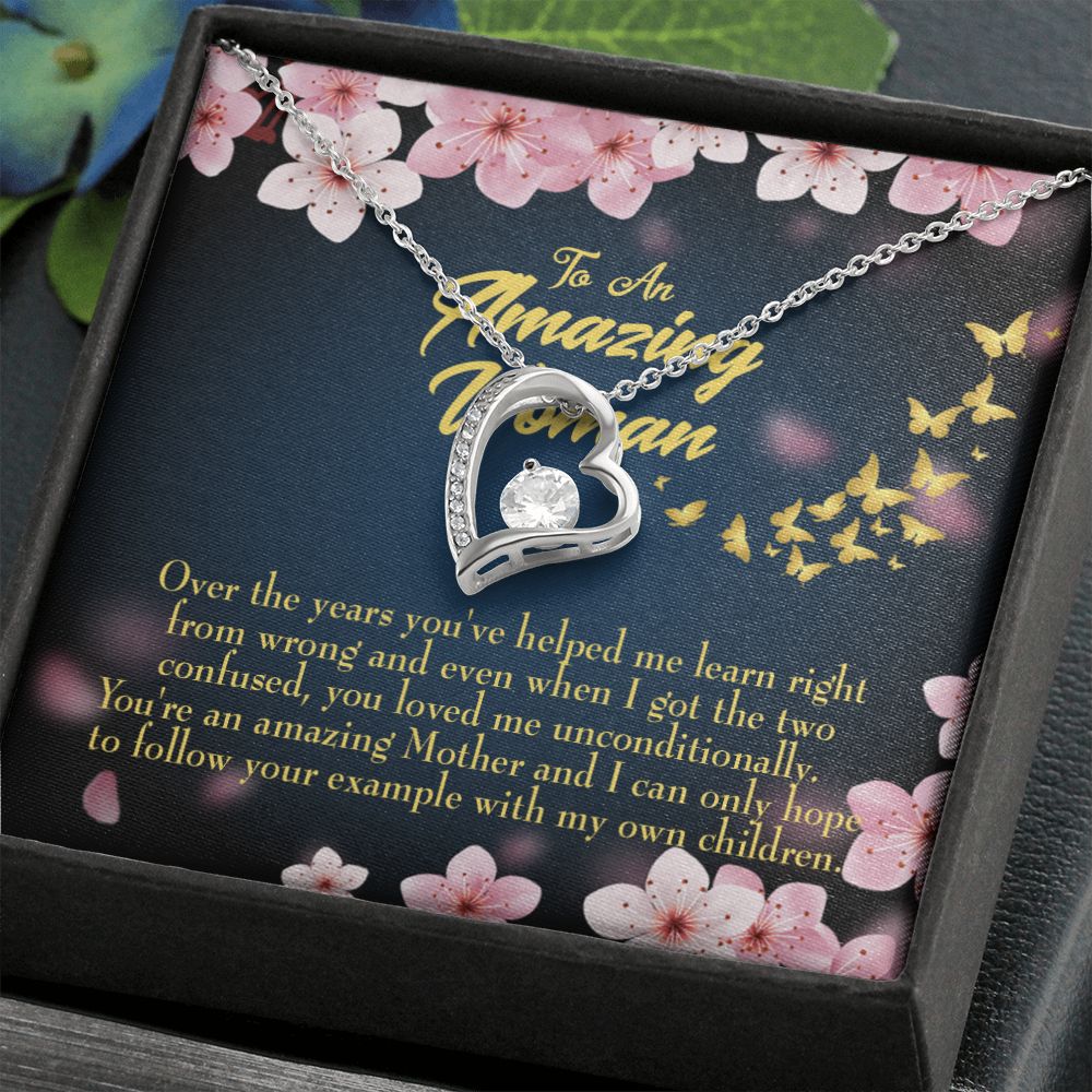 To Mom You Loved Me Forever Necklace w Message Card-Express Your Love Gifts
