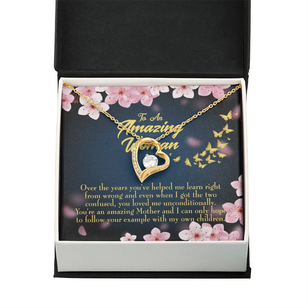 To Mom You Loved Me Forever Necklace w Message Card-Express Your Love Gifts