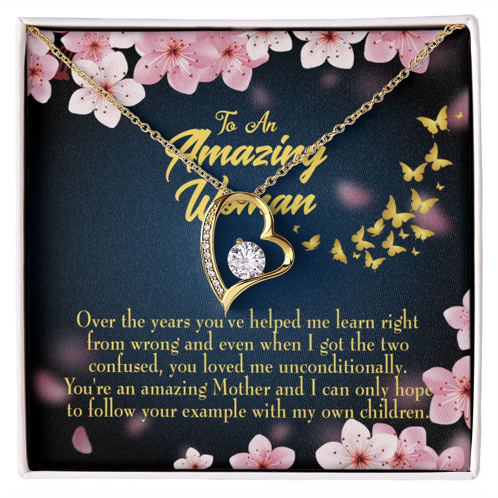 To Mom You Loved Me Forever Necklace w Message Card-Express Your Love Gifts