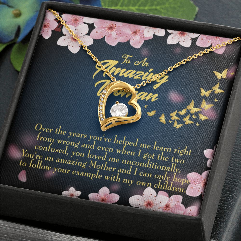 To Mom You Loved Me Forever Necklace w Message Card-Express Your Love Gifts